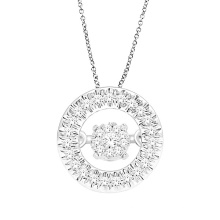 Joyería de plata de la joyería 925 de la joyería de los colgantes del diamante del baile de oro de Rose